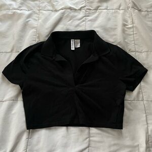 H&M Dividend Polo Cropped Shirt